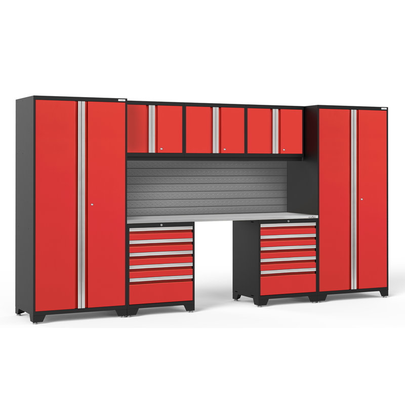 NewAge Products Pro Series 8 Piece Steel Garage Storage System